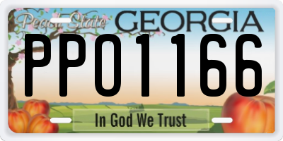 GA license plate PPO1166