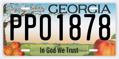 GA license plate PPO1878