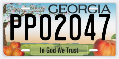 GA license plate PPO2047