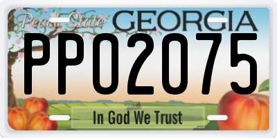 GA license plate PPO2075