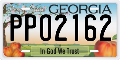 GA license plate PPO2162