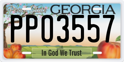 GA license plate PPO3557