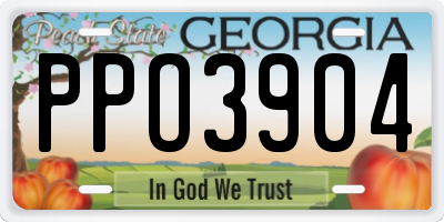 GA license plate PPO3904