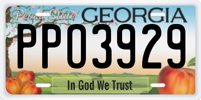 GA license plate PPO3929