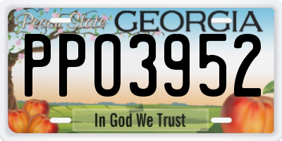 GA license plate PPO3952