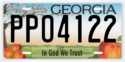 GA license plate PPO4122