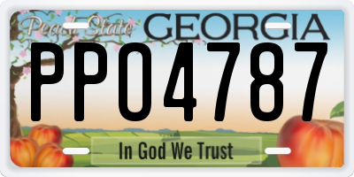 GA license plate PPO4787