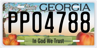 GA license plate PPO4788