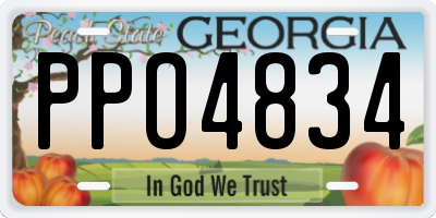 GA license plate PPO4834
