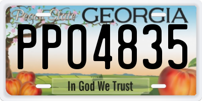 GA license plate PPO4835