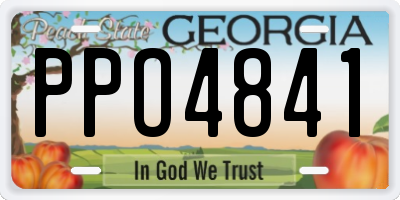GA license plate PPO4841