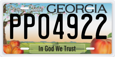 GA license plate PPO4922
