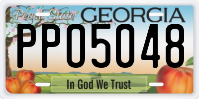 GA license plate PPO5048