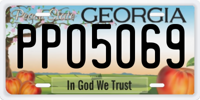 GA license plate PPO5069