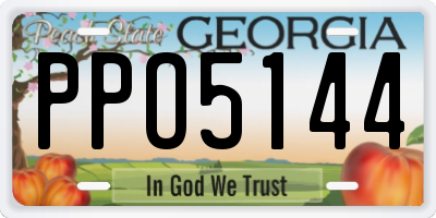 GA license plate PPO5144