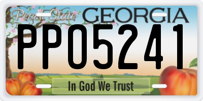 GA license plate PPO5241