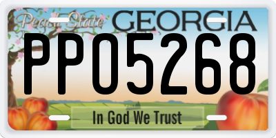 GA license plate PPO5268