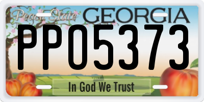 GA license plate PPO5373