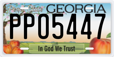 GA license plate PPO5447