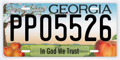 GA license plate PPO5526