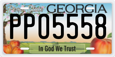 GA license plate PPO5558