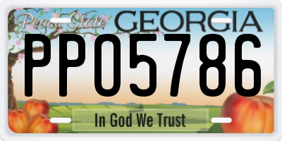 GA license plate PPO5786