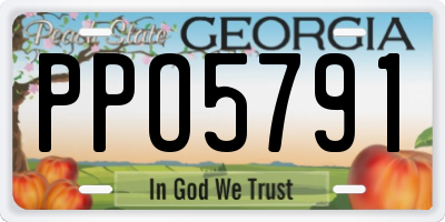 GA license plate PPO5791
