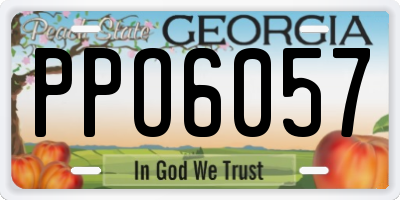 GA license plate PPO6057