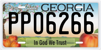 GA license plate PPO6266