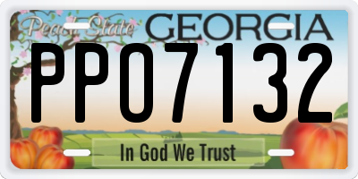 GA license plate PPO7132