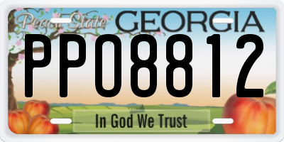 GA license plate PPO8812