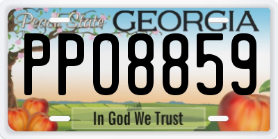 GA license plate PPO8859