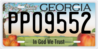 GA license plate PPO9552