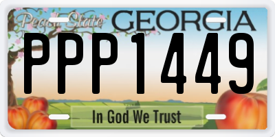 GA license plate PPP1449