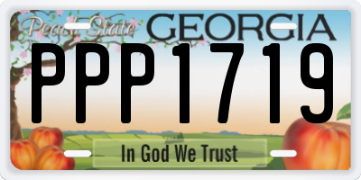 GA license plate PPP1719
