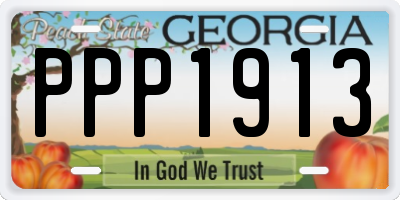 GA license plate PPP1913
