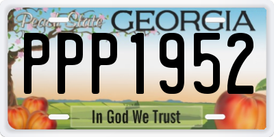 GA license plate PPP1952