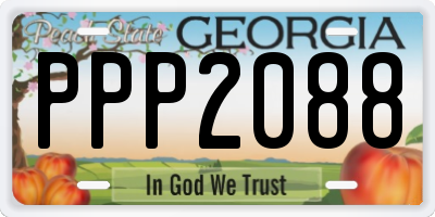 GA license plate PPP2088