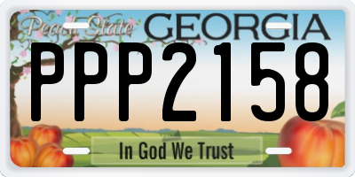 GA license plate PPP2158