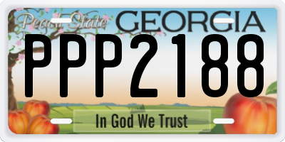 GA license plate PPP2188