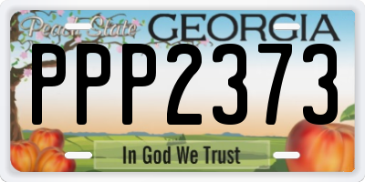 GA license plate PPP2373