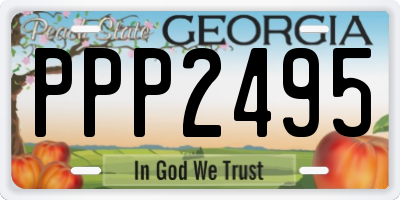 GA license plate PPP2495