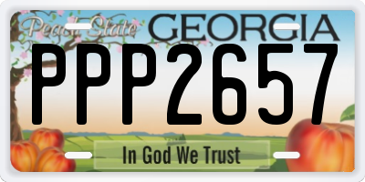 GA license plate PPP2657