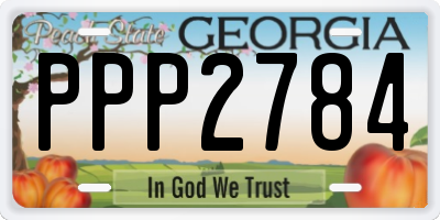 GA license plate PPP2784