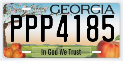 GA license plate PPP4185
