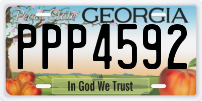 GA license plate PPP4592