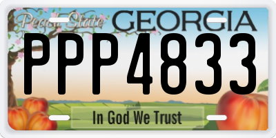 GA license plate PPP4833