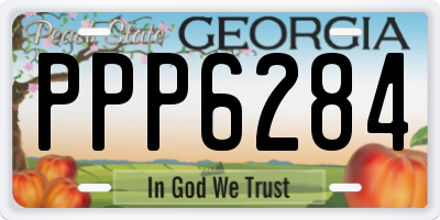 GA license plate PPP6284