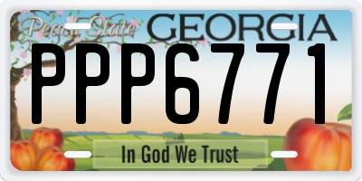 GA license plate PPP6771