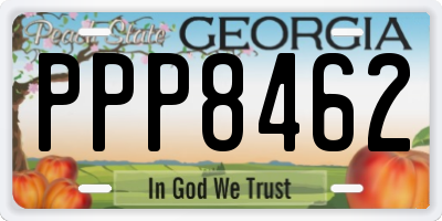GA license plate PPP8462